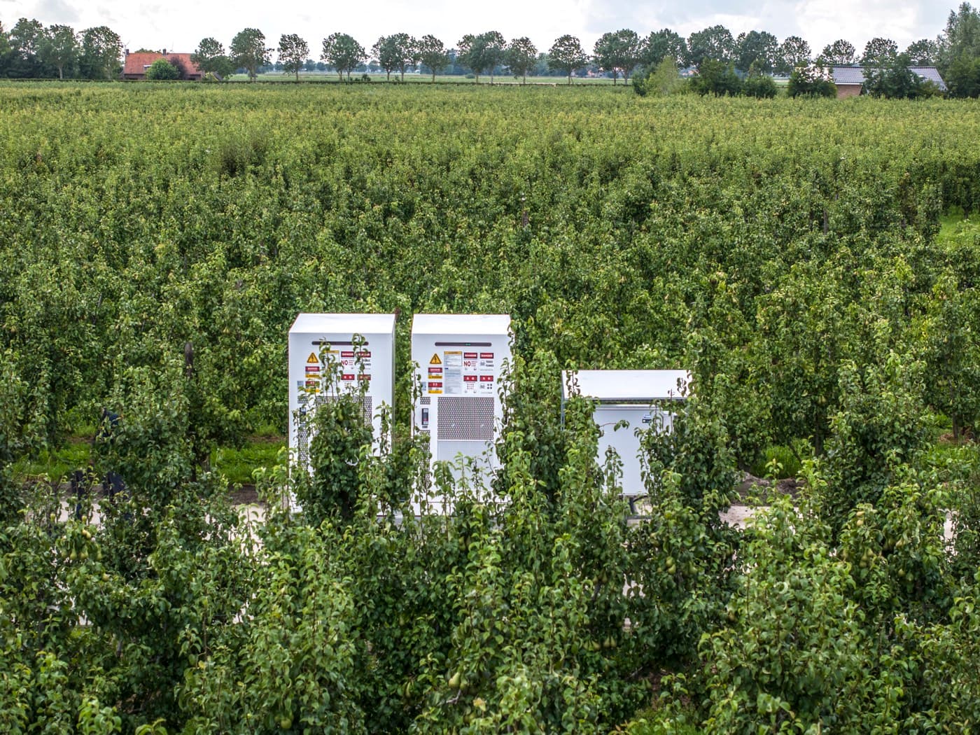 Batterijsystemen van BeterDuurzaam bij een fruitteler
